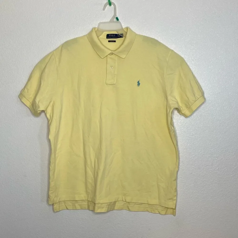 POLO Ralph Lauren Men’s Yellow Polo Shirt Size XXL in excellent used condition.